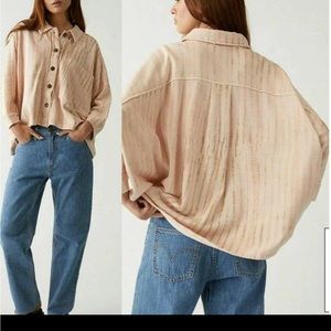 Free People Montauk Shirt Large NWT